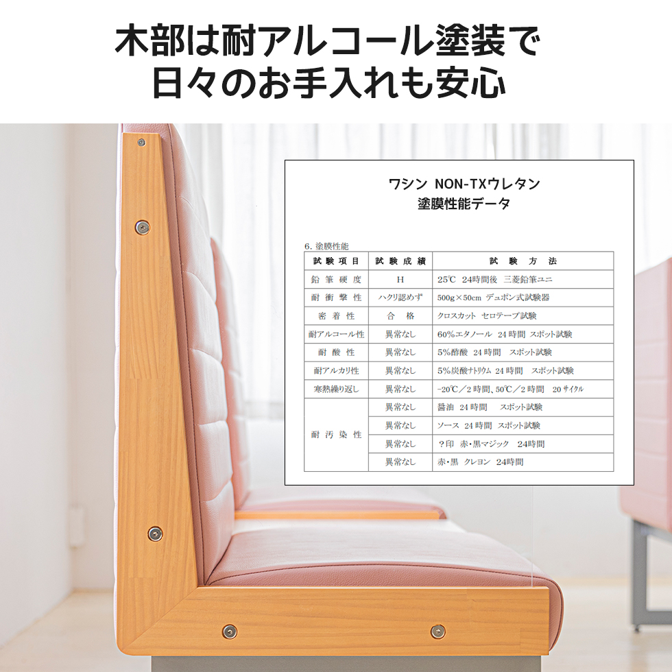 抗菌・抗ウイルスベンチソファ 詳細